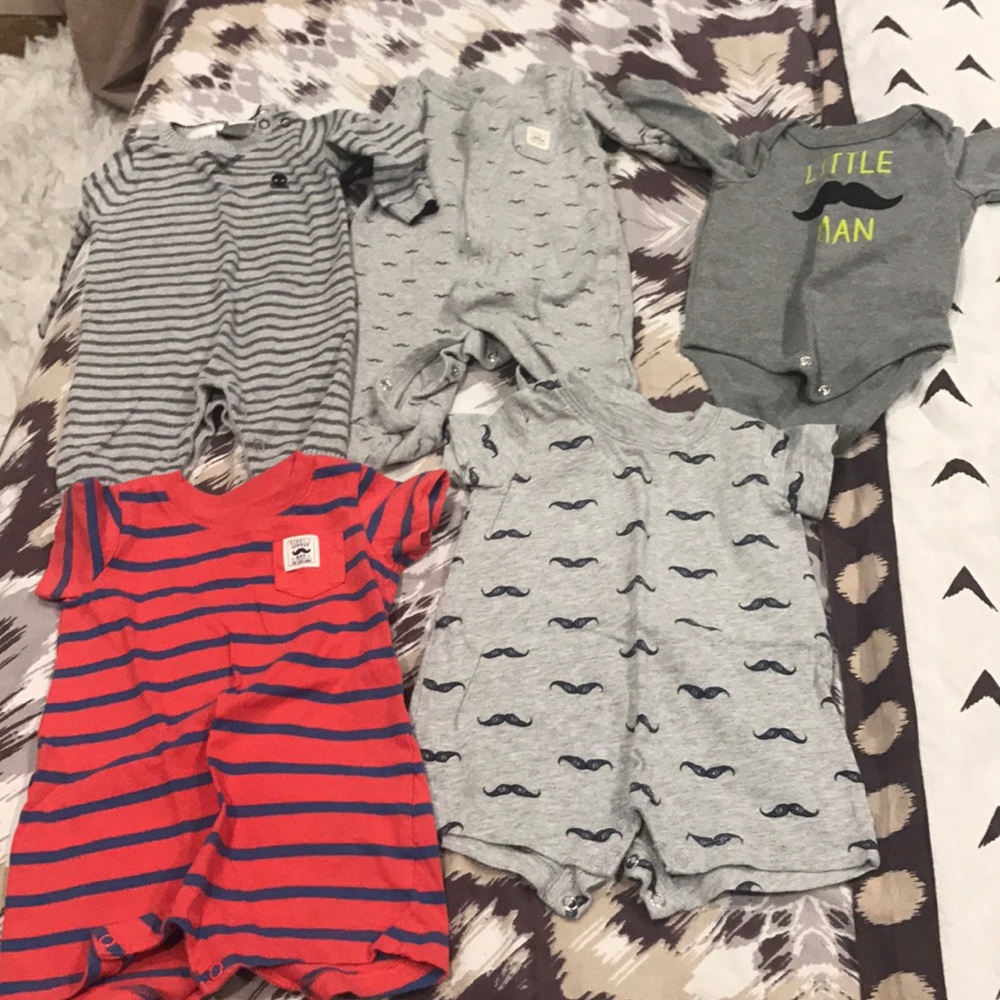 little man mustache outfit 3month boy